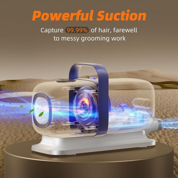 Dog Grooming Kit with Vacuum, All-In-One Pet Grooming Vacuum for Dogs and Cats, - Picture 8 of 15